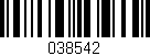 Código de barras (EAN, GTIN, SKU, ISBN): '038542'