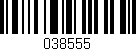 Código de barras (EAN, GTIN, SKU, ISBN): '038555'