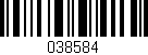 Código de barras (EAN, GTIN, SKU, ISBN): '038584'