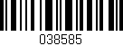 Código de barras (EAN, GTIN, SKU, ISBN): '038585'