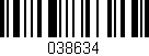 Código de barras (EAN, GTIN, SKU, ISBN): '038634'