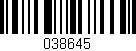 Código de barras (EAN, GTIN, SKU, ISBN): '038645'