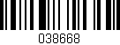 Código de barras (EAN, GTIN, SKU, ISBN): '038668'