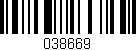 Código de barras (EAN, GTIN, SKU, ISBN): '038669'