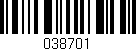 Código de barras (EAN, GTIN, SKU, ISBN): '038701'