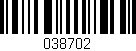 Código de barras (EAN, GTIN, SKU, ISBN): '038702'