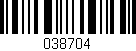 Código de barras (EAN, GTIN, SKU, ISBN): '038704'