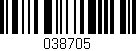 Código de barras (EAN, GTIN, SKU, ISBN): '038705'
