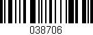 Código de barras (EAN, GTIN, SKU, ISBN): '038706'