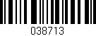 Código de barras (EAN, GTIN, SKU, ISBN): '038713'
