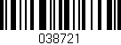 Código de barras (EAN, GTIN, SKU, ISBN): '038721'