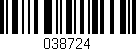 Código de barras (EAN, GTIN, SKU, ISBN): '038724'