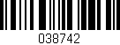 Código de barras (EAN, GTIN, SKU, ISBN): '038742'