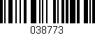 Código de barras (EAN, GTIN, SKU, ISBN): '038773'