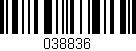 Código de barras (EAN, GTIN, SKU, ISBN): '038836'