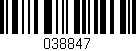 Código de barras (EAN, GTIN, SKU, ISBN): '038847'