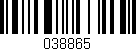Código de barras (EAN, GTIN, SKU, ISBN): '038865'