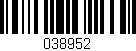 Código de barras (EAN, GTIN, SKU, ISBN): '038952'