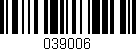 Código de barras (EAN, GTIN, SKU, ISBN): '039006'