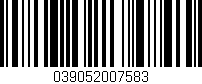 Código de barras (EAN, GTIN, SKU, ISBN): '039052007583'
