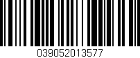 Código de barras (EAN, GTIN, SKU, ISBN): '039052013577'