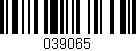 Código de barras (EAN, GTIN, SKU, ISBN): '039065'