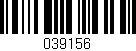 Código de barras (EAN, GTIN, SKU, ISBN): '039156'