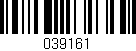 Código de barras (EAN, GTIN, SKU, ISBN): '039161'