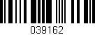Código de barras (EAN, GTIN, SKU, ISBN): '039162'