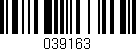 Código de barras (EAN, GTIN, SKU, ISBN): '039163'