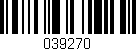 Código de barras (EAN, GTIN, SKU, ISBN): '039270'