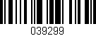 Código de barras (EAN, GTIN, SKU, ISBN): '039299'