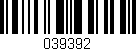 Código de barras (EAN, GTIN, SKU, ISBN): '039392'