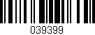 Código de barras (EAN, GTIN, SKU, ISBN): '039399'