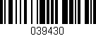 Código de barras (EAN, GTIN, SKU, ISBN): '039430'