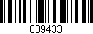 Código de barras (EAN, GTIN, SKU, ISBN): '039433'