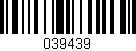Código de barras (EAN, GTIN, SKU, ISBN): '039439'