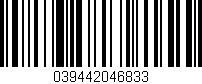 Código de barras (EAN, GTIN, SKU, ISBN): '039442046833'