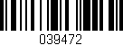 Código de barras (EAN, GTIN, SKU, ISBN): '039472'