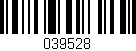 Código de barras (EAN, GTIN, SKU, ISBN): '039528'