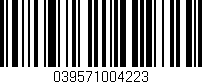 Código de barras (EAN, GTIN, SKU, ISBN): '039571004223'