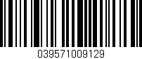 Código de barras (EAN, GTIN, SKU, ISBN): '039571009129'