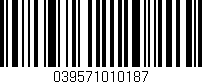 Código de barras (EAN, GTIN, SKU, ISBN): '039571010187'