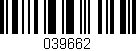 Código de barras (EAN, GTIN, SKU, ISBN): '039662'