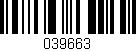 Código de barras (EAN, GTIN, SKU, ISBN): '039663'