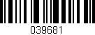 Código de barras (EAN, GTIN, SKU, ISBN): '039681'