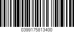 Código de barras (EAN, GTIN, SKU, ISBN): '0399175813400'