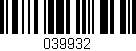 Código de barras (EAN, GTIN, SKU, ISBN): '039932'