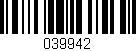 Código de barras (EAN, GTIN, SKU, ISBN): '039942'