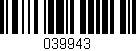 Código de barras (EAN, GTIN, SKU, ISBN): '039943'